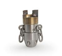 CoudarTitie Buse de Canalisation Rotative Déboucheur Nettoyeur Embout Tête Raccord Femelle Sécurisé pour Nettoyeur à Pression, M22, Acier Blanc 40L/Min