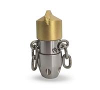 CoudarTitie Buse de Canalisation Rotative Déboucheur Nettoyeur Embout Tête Raccord Femelle Sécurisé pour Nettoyeur à Pression, 3/8 Pouce, Tête En Alliage 40L/Min