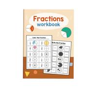 CoudarTitie Cahier D'exercices de Mathématiques pour Enfants sur Les Fractions - Supports Pédagogiques - Fiches D'exercices 28 X 20,5 Cm avec 24 Exercices