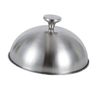 CoudarTitie Cloche de Cuisson Couvercle Dôme pour Plancha Couvercle à à Fromage en Acier Inoxydable avec Poignée Confortable Adapté pour Le Camping E, 24 Cm X 12.5 Cm