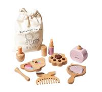CoudarTitie Coffret de Maquillage pour Enfants, Coiffeuse En Bois Lavable, pour Jouer à Faire Semblant avec Un Maquillage de Fille, Cadeau Idéal pour Les Enfants.
