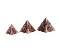 CoudarTitie Ensemble de 3 Urnes Souvenirs En Forme de Pyramide Métallique, Cuivre