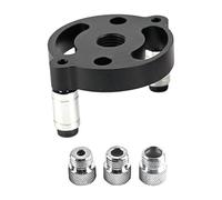CoudarTitie Gabarit de Perçage Autocentrant Vertical Kit Gabarit de Cheville Guide de Perçage pour Bois Fonction Anti-rouille Alliage D'Aluminium Adapté à Différe, Noir, 3