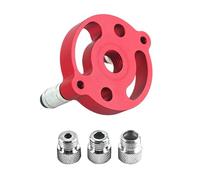 CoudarTitie Gabarit de Perçage Autocentrant Vertical Kit Gabarit de Cheville Guide de Perçage pour Bois Fonction Anti-rouille Alliage D'Aluminium Adapté à Différe, Rouge, 3