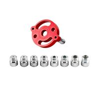 CoudarTitie Gabarit de Perçage Autocentrant Vertical Kit Gabarit de Cheville Guide de Perçage pour Bois Fonction Anti-rouille Alliage D'Aluminium Adapté à Différe, Rouge, 8