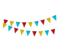 CoudarTitie Guirlande Fanion Triangulaire Bannière Fanion Drapeau Triangle Décor Fête Réutilisable Ambiance Artisanale Adaptée aux Mariages Baptêmes Anniversaires, Multicolore, Rouge, Jaune, Bleu