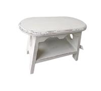 CoudarTitie Mini Tabouret Support Plante en Bois Moderne Porte-Pot de Fleurs Élégant Présentoir Étagère à Plantes Intérieur Extérieur Support Bonsaï Table, Blanc