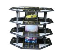 CoudarTitie Parking Lot Vitrine Diecast Organisateur Voiture Miniature Diorama Garage Étagère Présentoir PVC avec Éclairage Led pour Collection Décoration Adapté, Style A
