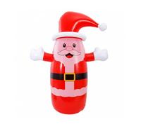 CoudarTitie Père Noël Gonflable Base Auto-Redresble Mignon Père Noël Bascule Gonflable Accrocheur pr Familiales