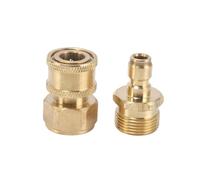 CoudarTitie Raccord Haute Pression Raccord Rapide Adaptateur Tuyau Connecteur Étanche en Cuivre à Deux Éléments Liaison Sûre pour, Connecteur En Cuivre Pur