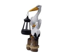 CoudarTitie Statue Animal Jardin Sculpture Figurine Résine Luminaire Solaire Décoratif Extérieur Adapté Au Patio Projet de Jardin Féerique Allée, 12cmx12cmx29cm