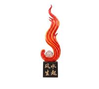 CoudarTitie Statue Feng Shui Sculpture Décor Ornement Maison Silhouette Abstraite Figurine Résine Finition Lisse Statuette Moderne Compacte Décoration de Bureau Adaptée au Salon Bureau Entrée, Rouge