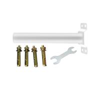CoudarTitie Support D'Extension pour Lumière Solaire Support de Lampe de Rue Support de Montage Fixation en Fer Résistante Fonction Imperméable Convient Installat, Blanc Droit