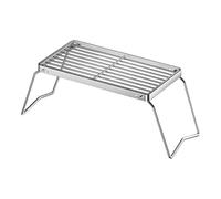 CoudarTitie Support Réchaud Pliant Grille à Support de Cuisson Multifonction Grille de Campement Pliable Compact en Acier Inoxydable Adapté pour, S