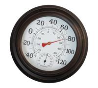 CoudarTitie Thermomètre Hygromètre Classique Fer Mural Grande Lisibilité Facile à Installer Affichage Fahrenheit Capteur Précis Fonction Décorative Adapté au