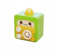 CoudarTitie Tirelire Enfant Coffre Déco Boîte à Pièces à Code Serrure Mécanique Design Interactif avec Roulette et Poignée en Plastique Résistant Adaptée aux, Lapin Rose
