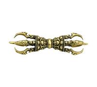 CoudarTitie Vajra Pestle Objet Bouddhiste Statuette Tête Crâne Cuivre Fabriqué Main Inspiration Spiritualité Artisanat Décoratif Adapté pour Bureau Aménagement In