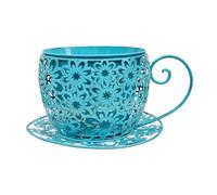 CoudarTitie Vase en Forme de Tasse à Thé, Support à Plantes Pratique en Forme de Soucoupe à Café et Pot de Fleurs Creux.