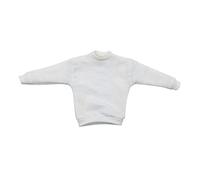 CoudarTitie Vêtement pour Figurine Articulée Sweat Hoodie Accessoire Compatible 1 6 Tissu Convient Exposition Décoration, Blanc, 11x26.5cm