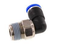 Coude 10mm & R1/2'' Joint pivotant Filets mâles à enfoncer Laiton nickele/PBT NBR Rotatif