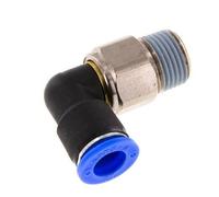 Coude 12mm & R1/2'' Joint pivotant Filets mâles à enfoncer Laiton nickele/PBT NBR Rotatif
