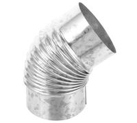 Coude 45° en Acier Inoxydable pour Conduit de Poêle à Bois | Raccord Spiralé Antirouille, Orientation Améliorée du Tirage, Format Standard Compatible Cheminées D’évacuation