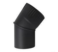 Coude 45° pour cheminée 304 Tuyau Poêle pour bois Conduit pour fumée Résistant Chaleur Montage pour facile 125mm(black135)