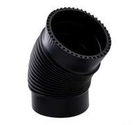 Coude 45° pour cheminée 304 Tuyau Poêle pour bois Conduit pour fumée Résistant Chaleur Montage pour facile 125mm(black125)