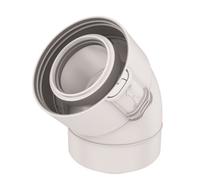 Coude 45° Rolux condensation D60/100 mm PPTL/PP sekurit UBBINK 229200
