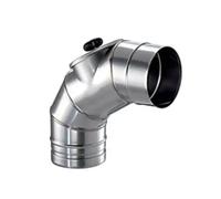 Coude 85° avec trappe de visite pour combustibles solides - simple paroi - Schiedel PRIMA PLUS 230 mm
