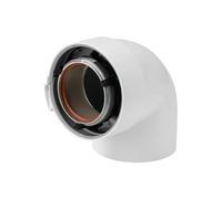 Coude 87° 80/125 aluminium et PVC Rolux Réf 228521