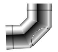 Coude 87° (90°) avec nettoyage - double paroi - Schräder Future DW 180 mm