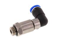 coude 8mm & G1/4'' Joint rapide pivotant Filets mâles à enfoncer Laiton nickele/PBT NBR Rotatif