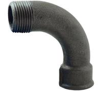Coude 90° à grand rayon en fonte maléable à cœur noir male femelle - 3/4''