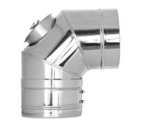 Coude 90° avec trappe de visite arrondi N1 - double paroi - TEC-DW-Classic 130 mm