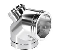 Coude 90° avec trappe de visite pour mazout et gaz - double paroi - Schiedel ICS 200 mm