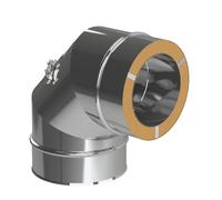 Coude 90° avec trappe d'inspection - double paroi - Reuter DW-GREEN 160 mm