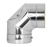 Coude 90° inox avec trappe d’entretien - double paroi - TEC-DW-STANDARD 200 mm