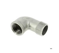 Coude 90° inox égal mâle femelle - ATUSA - Filetage 1"" (26x34) - Inox 316 - PN20 - TS -25°C à +180°C