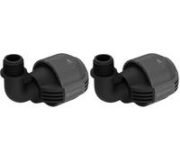 Coude 90° mâle de Gardena : pièce pour raccordement à l'extrémité du Tuyau, 25 mm x 1/2 Pouce, Technologie de raccordement Quick&Easy, Joint fileté Auto-étanchéifiant (2780-20) (Lot de 2)