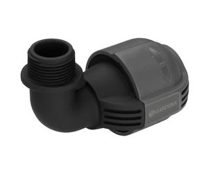 Coude 90° mâle de Gardena : pièce pour raccordement à l'extrémité du tuyau, 25 mm x 3/4 PoucePouce, technologie de raccordement Quick&Easy, joint fileté auto-étanchéifiant (2781-20)