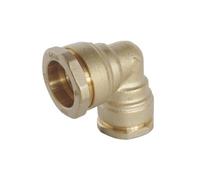 SOMATHERM FOR YOU, Raccord coudé égal en laiton pour tube PE Ø25 mm, pression max 20 bars, température -10°C à +80°C, joint torique EPDM, norme ACS, garantie 5 ans