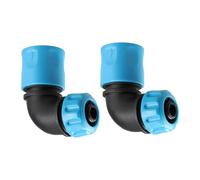 Coude 90° pour tuyau d'eau Adaptateur connexion rapide anti-fuite | Connecteur coude tuyau de jardin 1/2" pour chariot enrouleur, arroseurs et arrosage de gazon
