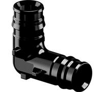 Coude 90° Q&E PPSU 16x16 avec filetage mâle/femelle conforme à EN 10226-1 Noir (référence 1008679)
