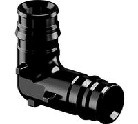 Coude 90° Q&E PPSU 25x25 avec filetage mâle/femelle conforme à EN 10226-1 noir (référence 1008681)