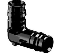 Coude 90° Q&E PPSU 50x50 avec filetage mâle/femelle conforme à EN 10226-1 pour montage sur tuyaux en polyéthylène réticulé PEX Noir (référence 1042859)