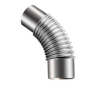 Coude à 45°, 100 mm/120 mm/150 mm/160 mm/200 mm, adaptateur de conduit de cheminée galvanisé, coude de tuyau de poêle, tuyau d'échappement de chauffe-eau(160mm)