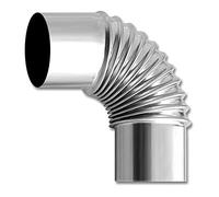 Coude à 90° for tuyau d'échappement en acier inoxydable, coude for tuyau de poêle, tuyau de cheminée résistant à la chaleur, coude fileté Ø 50 mm Ø 60 mm Ø 70 mm Ø 80 mm Ø 110 mm Ø 120 mm(9cm)