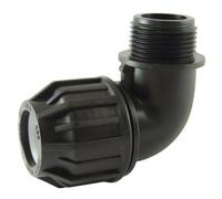 Coude à compression 90° mâle en PP pour tube PE - diam 40mm - 33x42 CODITAL