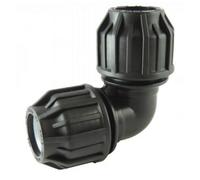 Coude à compression égal 90° en PP pour tube PE - diamètre 63mm CODITAL